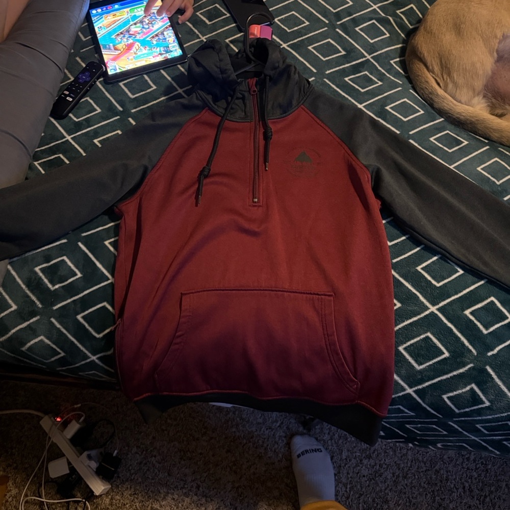 Burton Red Hoodie with Black Logo